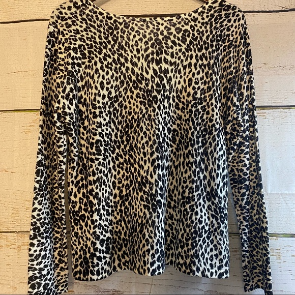 NICOLE SIMONE SIGNATURE COLLECTION Animal Print Sweater Size Large - Picture 4 of 9